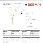 A-6110-978-904 ชุดฝักบัวเรนชาวเวอร์ รุ่น Moonshadow D200 (ไม่รวมก๊อกผสมยืนอาบ)