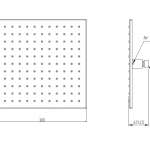 F40009-CHADY หัวฝักบัวเรนชาวเวอร์ทองเหลือง แบบเหลี่ยม ขนาด 300 x 300 mm. มี Air-in (ไม่รวมก้านฝักบัว)