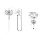 FFASS055-000500BT0 หัวฝักบัวอาบน้ำ 4 ฟังก์ชั่น แบบ 2-in-1 รุ่น Spectra Duo 