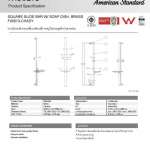 F40013-CHADY ราวปรับระดับทรงเหลี่ยม พร้อมที่วางสบู่ (ไม่รวมชุดฝักบัวสายอ่อน)