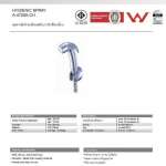 A-4700A-CH ชุดสายฉีดชำระ พร้อมสต็อปวาล์ว สีโครเมี่ยม รุ่น Douche