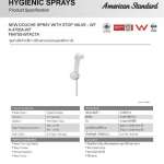 A-4700A-WT ชุดสายฉีดชำระ พร้อมสต็อปวาล์ว สีขาว รุ่น Douche
