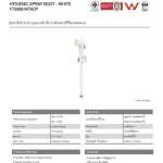 F75006-WTADY ชุดสายฉีดชำระพร้อมสาย PVC สีขาว 