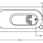 8160-WT อ่างอาบน้ำแบบฝัง พร้อมสะดือสายโซ่ รุ่น Saturn-S 