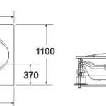 8210100-WT อ่างอาบน้ำระบบน้ำวน พร้อมหมอน รุุ่น Cello 