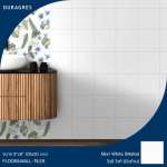 กระเบื้องเซรามิค ปูพื้นและผนัง 8x8" | 20x20cm โมริ ไวท์ 1กล่อง25แผ่น*คลิกดูรายละเอียดเพิ่มเติมนะคะ 0