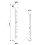FXVH0-0040GS สายฉีดชำระสเตนเลส ขนาด 1.2 เมตร