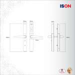 DIGITAL DOOR LOCK กลอนประตูดิจิตอล ดิจิตอลล็อค (มีระบบเสียง) สีดำ ยี่่ห้อ IsOn