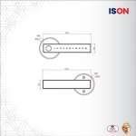 DIGITAL DOOR LOCK กลอนประตูดิจิตอล ดิจิตอลล็อค (ไม่มีระบบเสียง) สีดำ ยี่่ห้อ IsOn