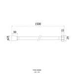 FJHOP-00008Z สายอ่อน PVC พลาสติกสีขาว ยาว 1.5 เมตร