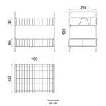 HW106-W106 ชั้นวางจานแบบตั้งพื้น ขนาด 300 x 400 x 400 mm.