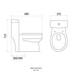 RB954-TL1PC-S8116 โถสุขภัณฑ์ชิ้นเดียว แบบตั้งพื้น รุ่น Silki