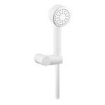FJHOF-C14CJZ ฝักบัวพลาสติก 2.5" สีขาว ฝาหน้าชุบซาติน สาย PVC 1.5 เมตรและขายึด 0
