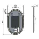 คลิกเลย COTTO กระจกเงาแบบไม่มีกรอบพร้อมไฟ LED ระบบไล่ฝ้า 600 x 900 mm.
