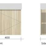 คลิกเลย COTTO ตู้เก็บของใต้อ่างล้างหน้าแบบแขวนผนัง สี SANDY MAPLE