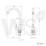 WS-0335J ก๊อกซิงค์เดี่ยว แบบตั้งพื้น คอ J รุ่น WANG