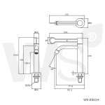 WS-0501H ก๊อกพยาบาล อ่างล้างหน้าล้างมือ ทรงสูง รุ่น NAN