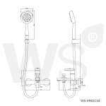WS-0982CS4 ก๊อกผสมลงอ่างอาบน้ำ แบบติดผนัง พร้อมฝักบัวอาบน้ำ รุ่น BLENDE
