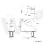 WS-1901M ก๊อกอ่างล้างหน้าเดี่ยว รุ่น SQUARE