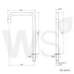 WS-6901L ก๊อกเซนเซอร์อัตโนมัติ แบบเท้าเหยียบ คอ L