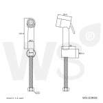 WS-0390S สายฉีดชำระสแตนเลส 