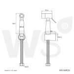 WS-0492S สายฉีดชำระสแตนเลส