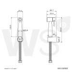 WS-0498S สายฉีดชำระสแตนเลส แบบก้านปัด