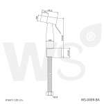 WS-0499-BA สายฉีดชำระสแตนเลส สีดำ