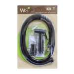 WS-0499-BA สายฉีดชำระสแตนเลส สีดำ