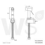 WS-0490PW สายฉีดชำระ สีขาว