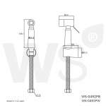 WS-0492PB สายฉีดชำระ สีดำ