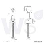 WS-0492PWP สายฉีดชำระ สีขาว