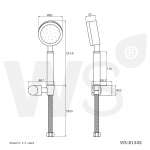 WS-8134S ฝักบัวอาบน้ำสแตนเลส แบบสปา 3 นิ้ว