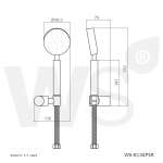 WS-8134PSR ฝักบัวอาบน้ำสแตนเลส แบบสปา 3 นิ้ว 