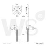 WS-8141SR ฝักบัวอาบน้ำสแตนเลส 4 นิ้ว