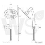 WS-8161SR ฝักบัวอาบน้ำสแตนเลส 6 นิ้ว