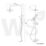 WS-8085R ฝักบัวเรนชาวเวอร์น้ำอุ่น หัวฝักบัวกลม 8 นิ้ว พร้อมฝักบัวมือถือสแตนเลส 2.5 นิ้ว