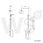 WS-8094R ฝักบัวเรนชาวเวอร์น้ำอุ่น หัวฝักบัวกลม 8 นิ้ว ฝักบัวมือถือสแตนเลส 4 นิ้ว พร้อมก๊อกลงอ่างอาบน้ำ