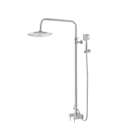 WS-8071L ฝักบัวเรนชาวเวอร์ผสม หัวฝักบัวกลม 10 นิ้ว พร้อมฝักบัวมือถือสแตนเลส 2.5 นิ้ว
