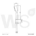 WS-8130-BA ฝักบัวอาบน้ำสแตนเลส 2.5 นิ้ว รุ่น METALLIC