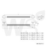 GB-5327-2-60 ราวกันลื่น ยาว 60 ซม.(OD 32 มม.) รุ่น TEAK-304