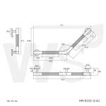 HR-5101-2-41 ราวกันลื่นแบบตัว V ยาว 41 x 41 ซม.(OD 32 มม.) รุ่น TEAK-304