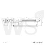 HR-5111-2-UD ราวกันลื่น แบบสวิงขึ้น-ลง ยาว 70 ซม.(OD 32 มม.) รุ่น TEAK-304
