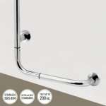 GB-3327-2-BLR ราวกันลื่นซ้าย-ขวา แบบตัว L (OD 32 มม.) ผิวเงา 0