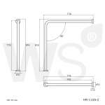 HR-1105-2 ราวกันลื่นข้างโถสุขภัณฑ์ (OD 32 มม.) ผิวเงา
