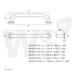 GB-6327-2-60 ราวกันลื่น ยาว 60 ซม.(OD 32 มม.) ผิวแฮร์ไลน์
