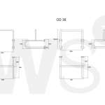 HR-6700-2U ราวกันลื่นข้างโถปัสสาวะชาย ยาว 60 x 55 ซม.(OD 32 มม.) ผิวแฮร์ไลน์