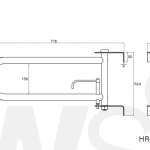 HR-1112-2-LR ราวกันลื่น แบบสวิงซ้าย-ขวา ยาว 70 ซม.(OD 32 มม.) ผิวเงา