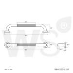 GB-4327-2-50 ราวกันลื่น ยาว 50 ซม.(OD 32 มม.) ผิวเงา รุ่น พิมพ์ลาย