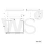 CB-6302 ที่ใส่กระดาษชำระ พร้อมที่วางของ รุ่น CUBE